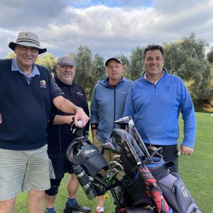Golf tournament, 12/05/2023. The Thistlers, Paul Rickard, Lee Pollitt, Dudley Meadows and John van Helden.